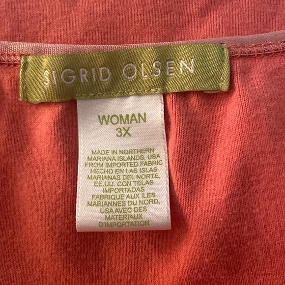Sigrid Olsen terracotta cotton soft knit scoop neck tank top plus size 3X - Picture 3 of 12